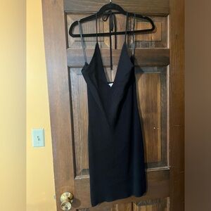 Abercrombie & Fitch NWT knit halter mini dress in black